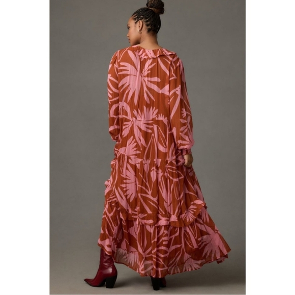 Anthropologie NWTs The Marais Printed Chiffon Maxi Dress - Picture 3 of 12